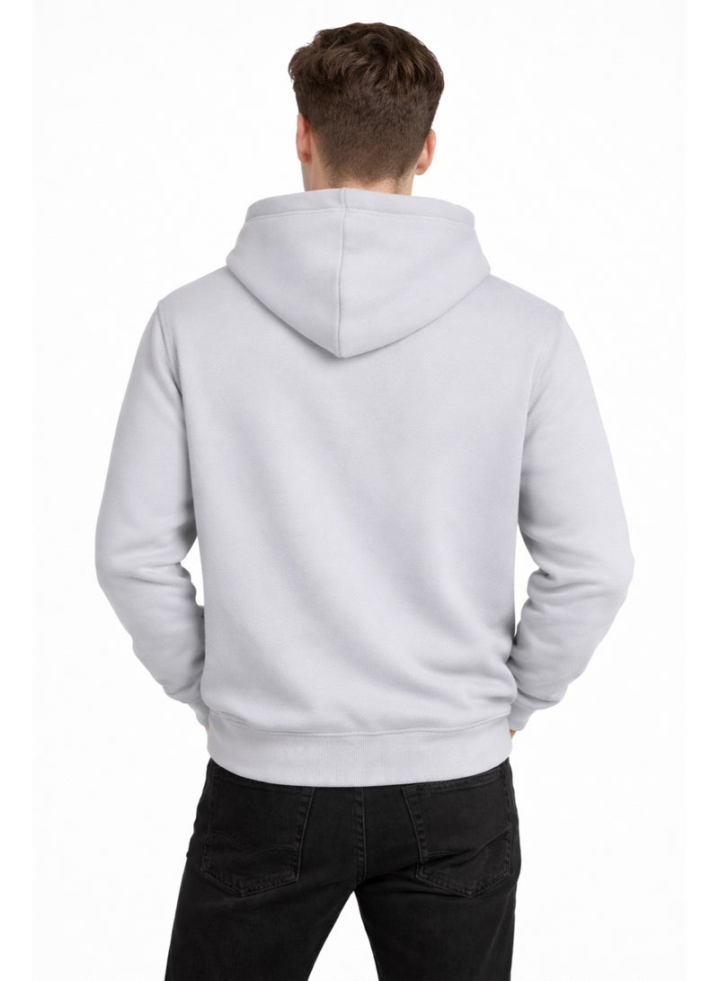 Premium Apparel Grey Regular-Fit Hoodie for Men & Women – Unisex Pullover Sweatshirt, Casual Streetwear - Image 2